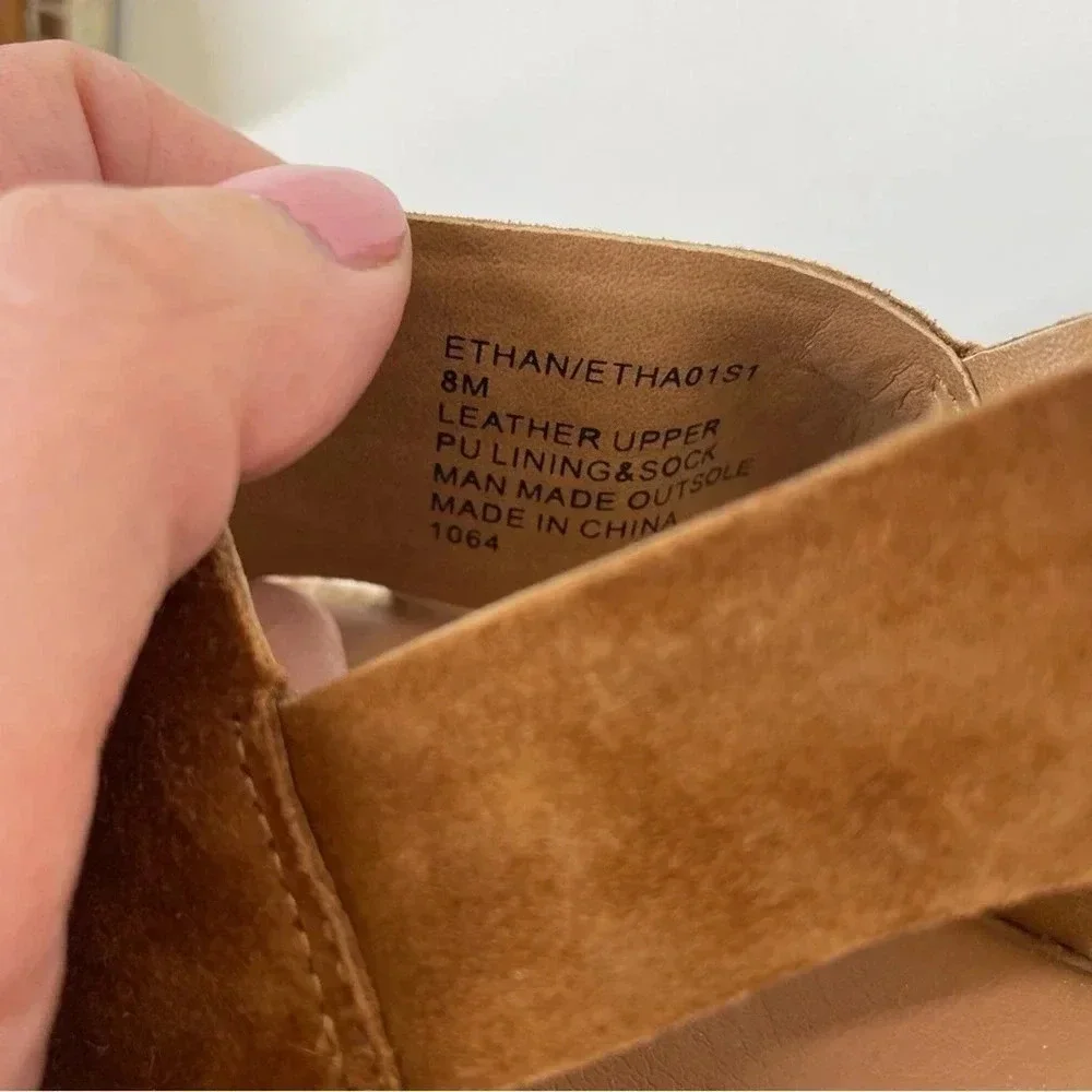 Steve Madden Ethan Tan Suede Espadrille Sandal Size 8